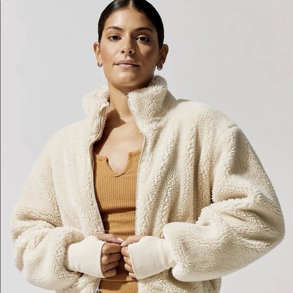 Carbon38 Teddy Zip Up Jacket XS